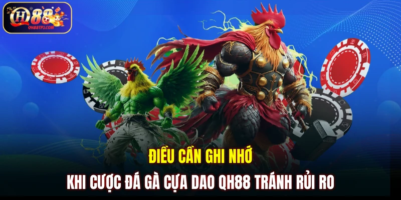Điều cần ghi nhớ khi cược đá gà cựa dao QH88 tránh rủi ro