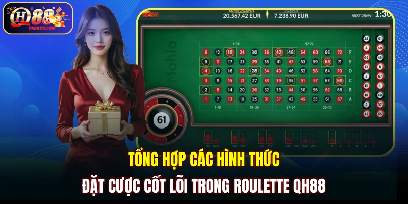 Tổng hợp các hình thức đặt cược cốt lõi trong Roulette QH88